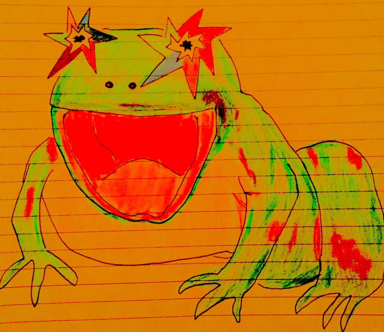 The Frog that licked a frog.